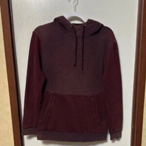 Russell Men's Burgundy Hoodie Sweater Size S
